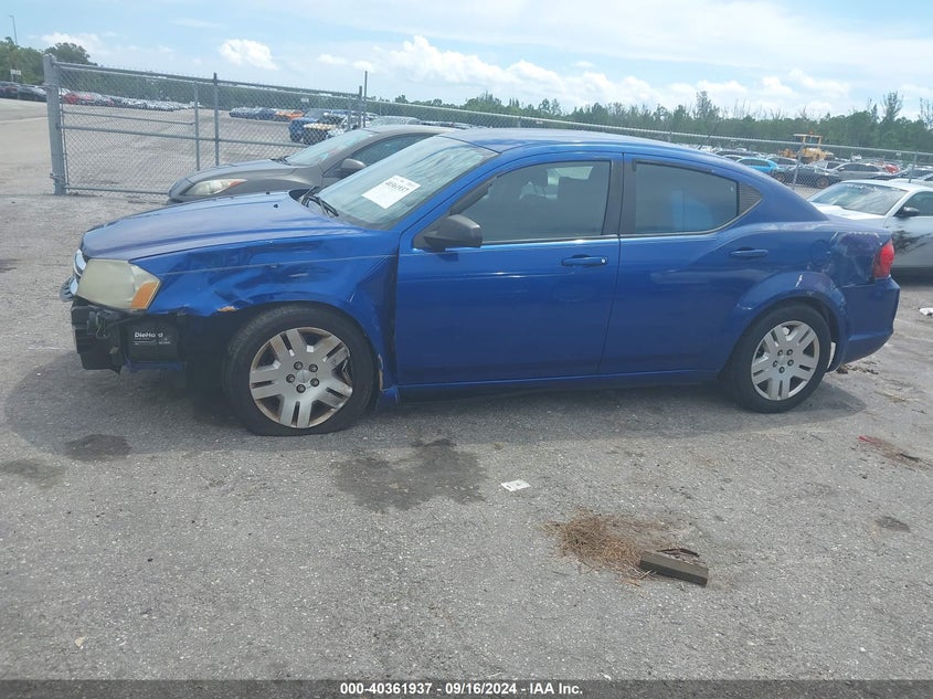 2013 DODGE AVENGER SE - 1C3CDZAB0DN614338