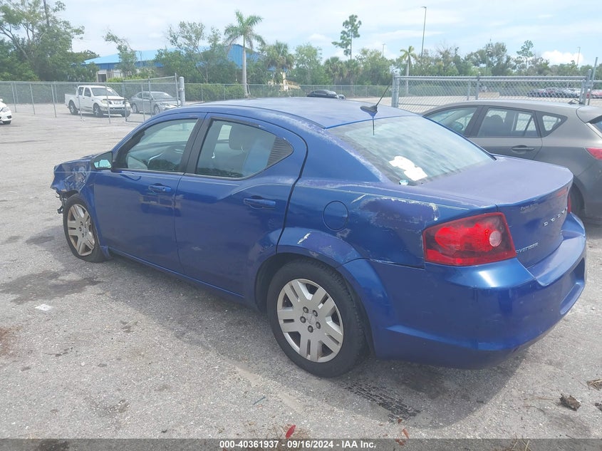 2013 DODGE AVENGER SE - 1C3CDZAB0DN614338