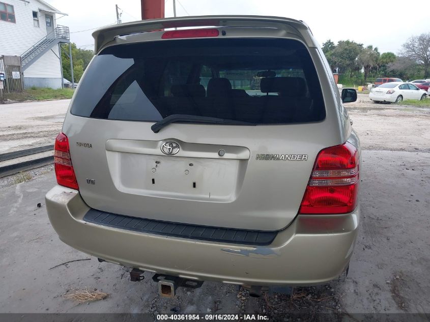 2002 Toyota Highlander Limited V6 VIN: JTEGF21AX20046840 Lot: 40361954