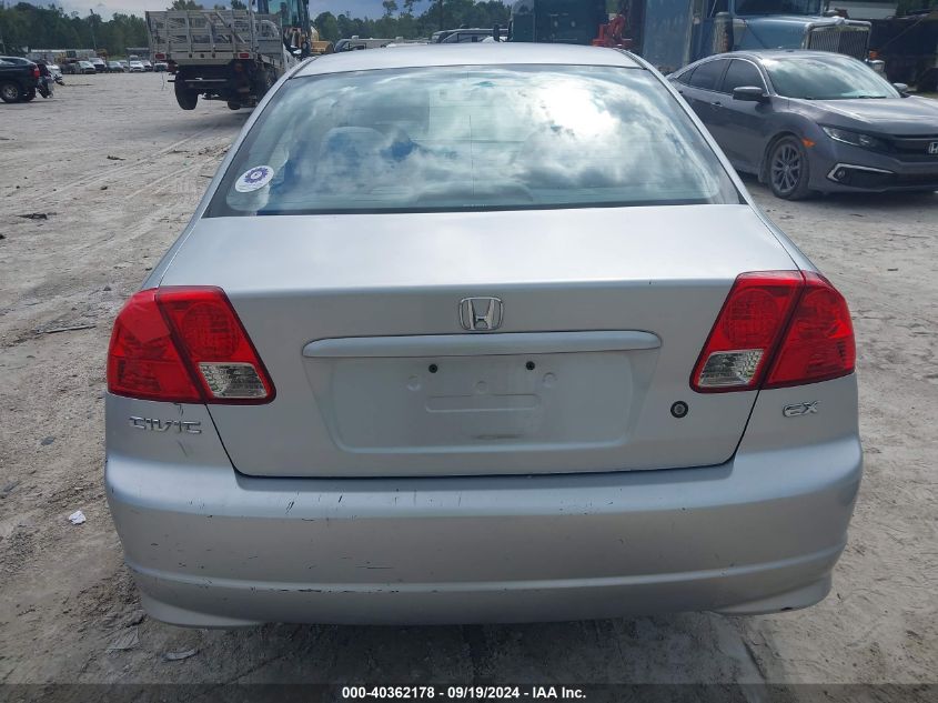 2004 Honda Civic Ex VIN: 2HGES26744H592781 Lot: 40362178