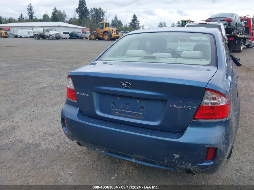 2008 Subaru Legacy 2.5I VIN: 4S3BL616087203298 Lot: 40363664