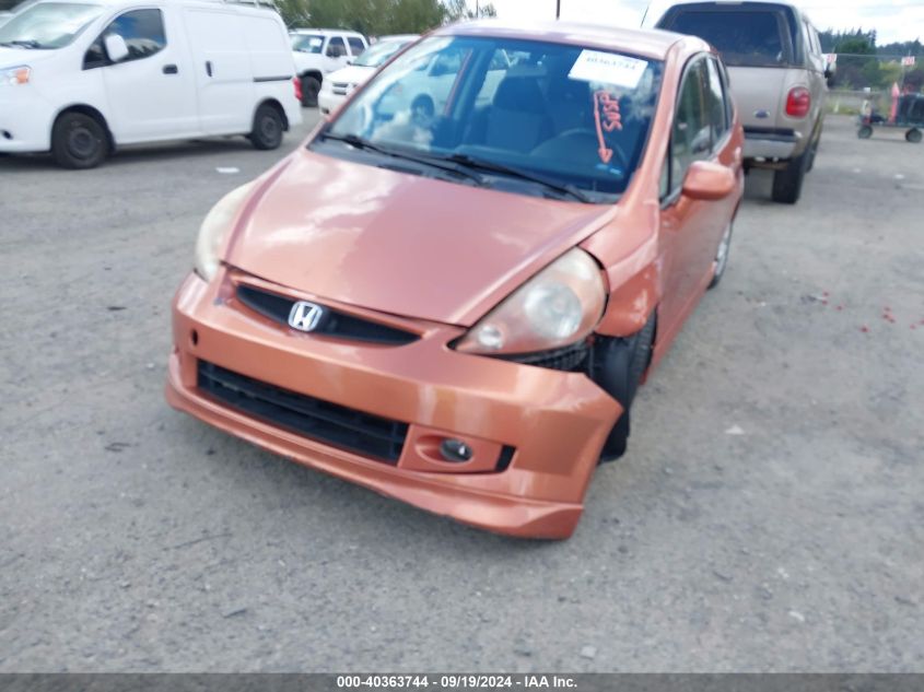 2008 Honda Fit Sport VIN: JHMGD37668S053329 Lot: 40363744