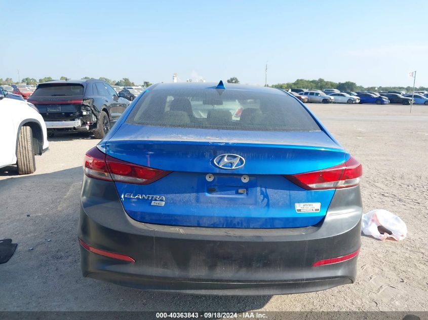 2017 Hyundai Elantra Se VIN: KMHD74LF2HU395299 Lot: 40363843