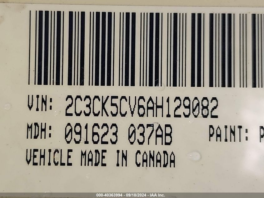 2C3CK5CV6AH129082 2010 Chrysler 300 Touring/Signature Series