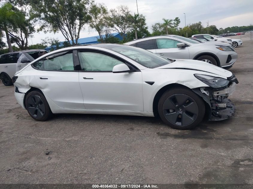 2022 Tesla Model 3 Long Range Dual Motor All-Wheel Drive VIN: 5YJ3E1EB2NF335266 Lot: 40364032