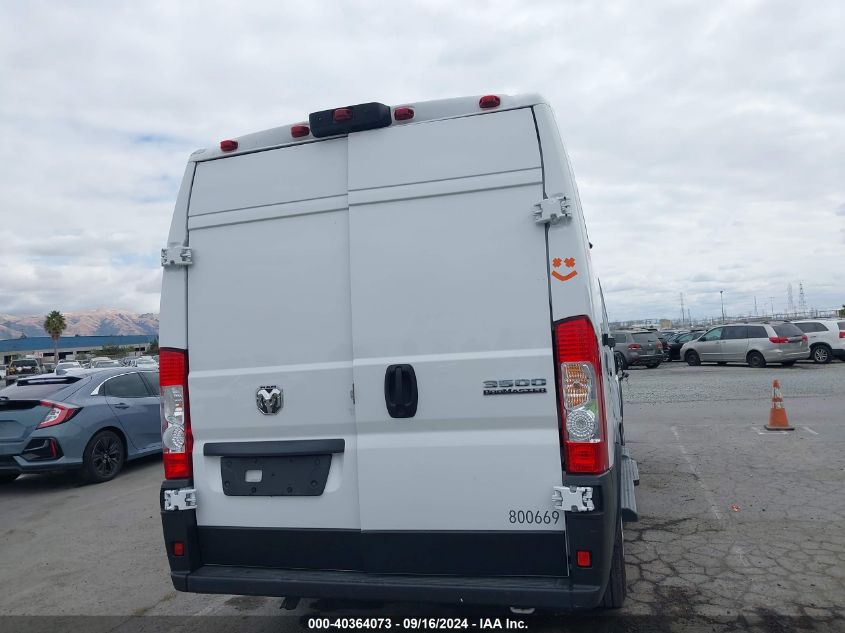 2023 Ram Promaster 3500 Cargo Van High Roof 159 Wb Ext VIN: 3C6MRVJG8PE512808 Lot: 40364073