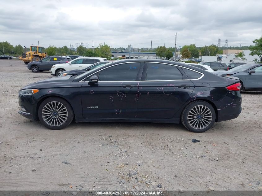 2017 Ford Fusion Hybrid Titanium VIN: 3FA6P0RU7HR322941 Lot: 40364293