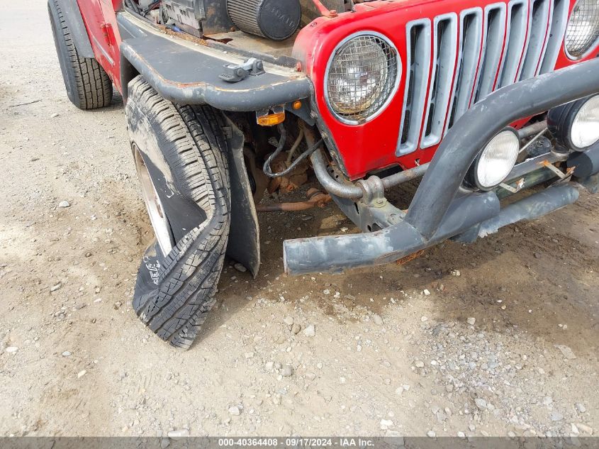 1999 Jeep Wrangler Sport VIN: 1J4FY19S6XP452222 Lot: 40364408