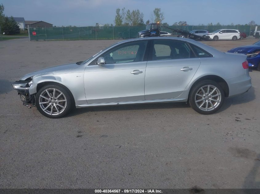 2014 Audi A4 2.0T Premium VIN: WAUFFAFL9EA077660 Lot: 40364567