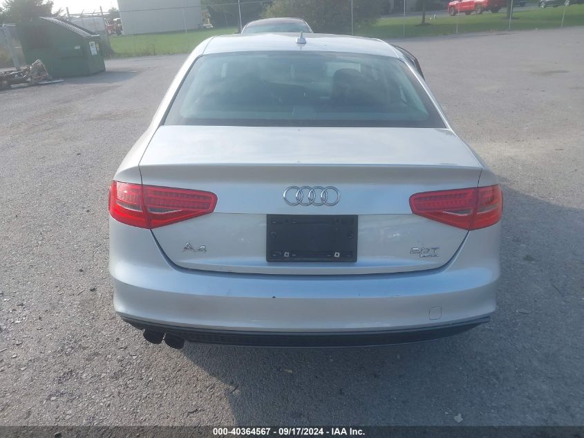 2014 Audi A4 2.0T Premium VIN: WAUFFAFL9EA077660 Lot: 40364567