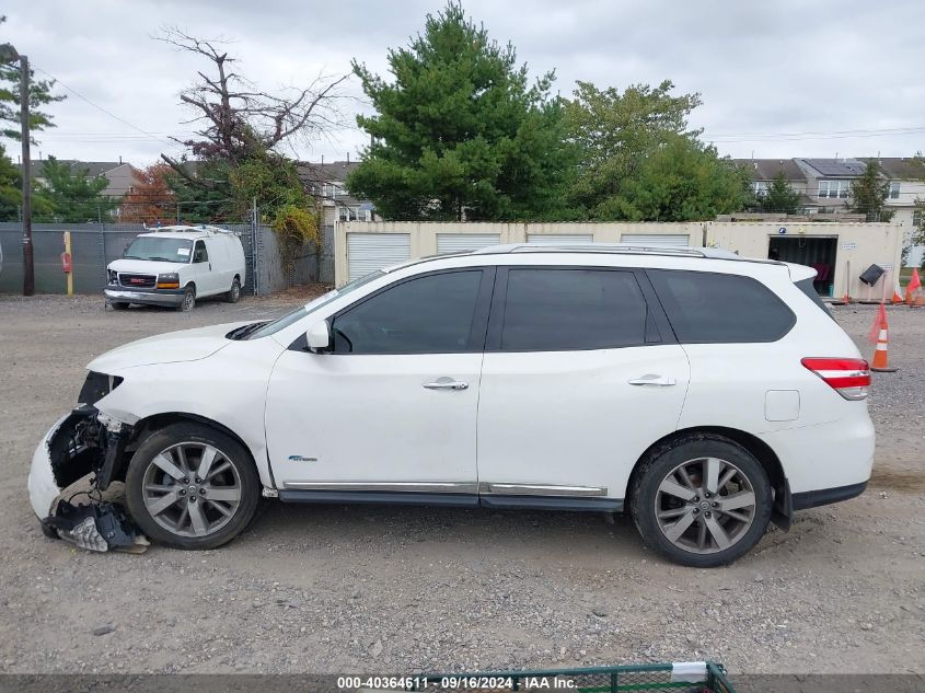 2014 Nissan Pathfinder Hybrid Platinum VIN: 5N1CR2MM4EC646378 Lot: 40364611