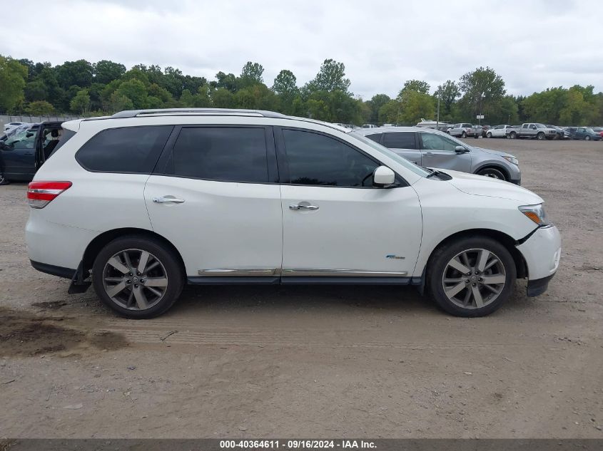 2014 Nissan Pathfinder Hybrid Platinum VIN: 5N1CR2MM4EC646378 Lot: 40364611