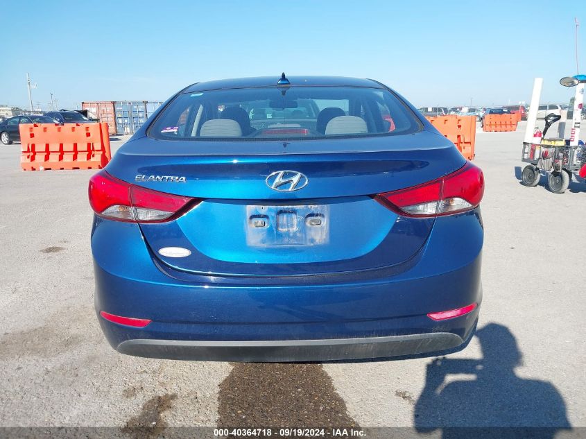 2016 Hyundai Elantra Se VIN: 5NPDH4AE7GH765361 Lot: 40364718