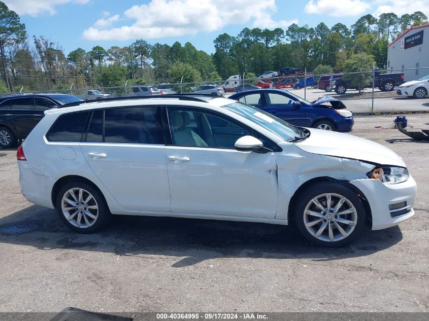 2016 Volkswagen Golf Sportwagen Tsi Se 4-Door VIN: 3VWC17AU1GM512813 Lot: 40364995