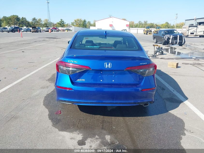 2022 Honda Civic Sport VIN: 2HGFE2F59NH576040 Lot: 40365049