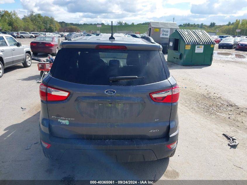 2019 Ford Ecosport Se VIN: MAJ6S3GL3KC298136 Lot: 40365061