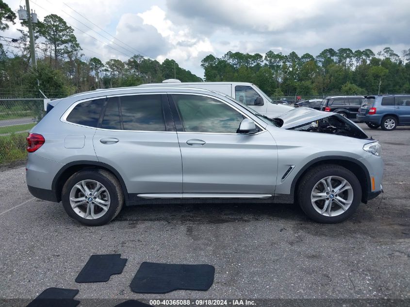 2021 BMW X3 xDrive30I VIN: 5UXTY5C0XM9H55660 Lot: 40365088