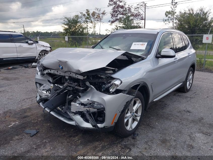 2021 BMW X3 xDrive30I VIN: 5UXTY5C0XM9H55660 Lot: 40365088