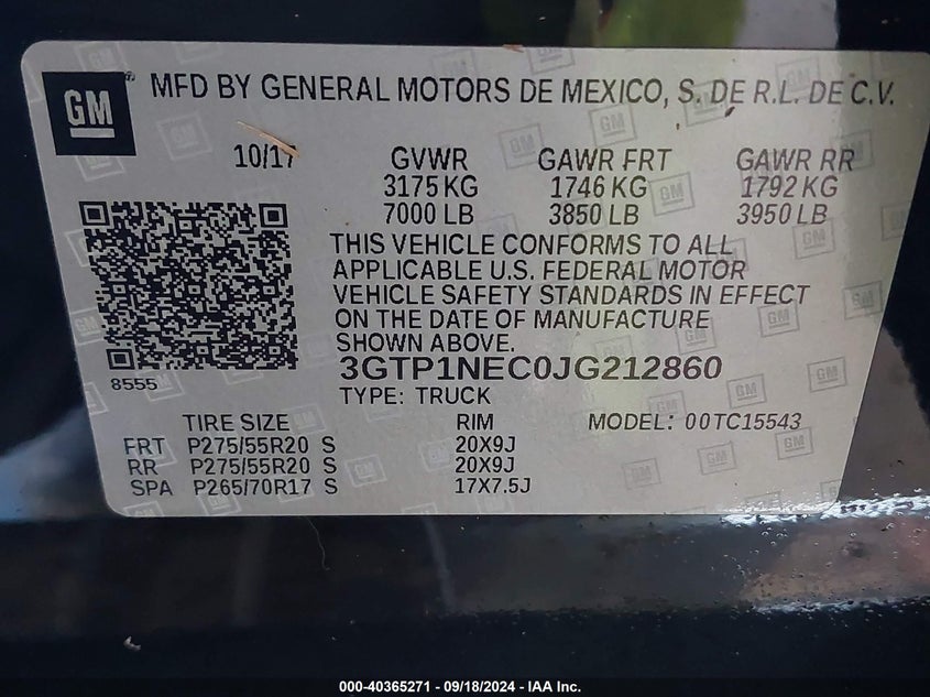 2018 GMC SIERRA 1500 SLT - 3GTP1NEC0JG212860