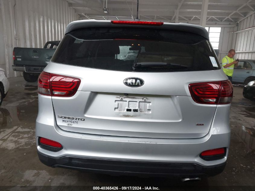 2019 Kia Sorento 2.4L L VIN: 5XYPG4A36KG578269 Lot: 40365426