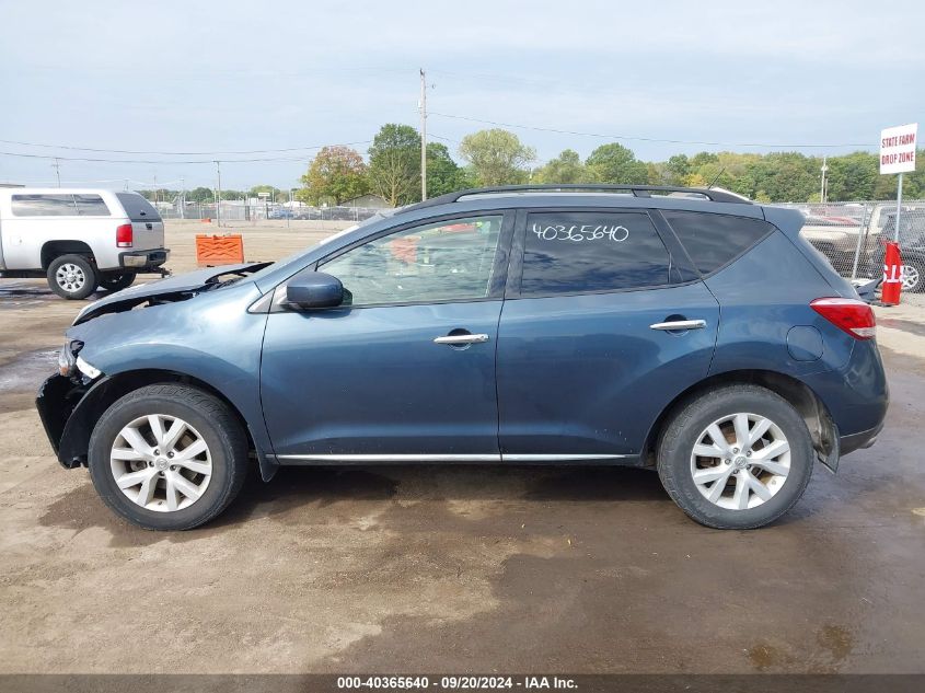 2012 Nissan Murano Sl VIN: JN8AZ1MW9CW231242 Lot: 40365640