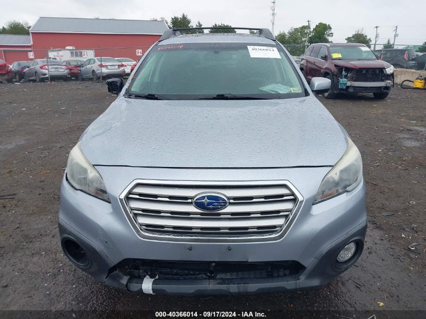 2015 Subaru Outback 2.5I Premium VIN: 4S4BSBDC4F3246622 Lot: 40366014