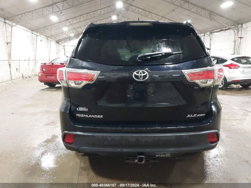 2016 Toyota Highlander Xle V6 VIN: 5TDJKRFH0GS500490 Lot: 40366187