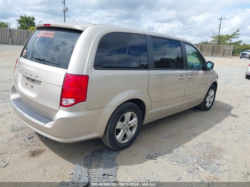 2013 DODGE GRAND CARAVAN SE VIN: 2C4RDGBG9DR600686
