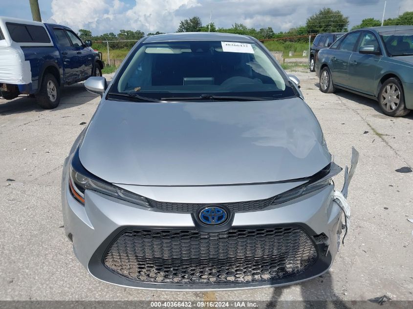 2021 Toyota Corolla Hybrid Le VIN: JTDEAMDE8MJ006306 Lot: 40366432