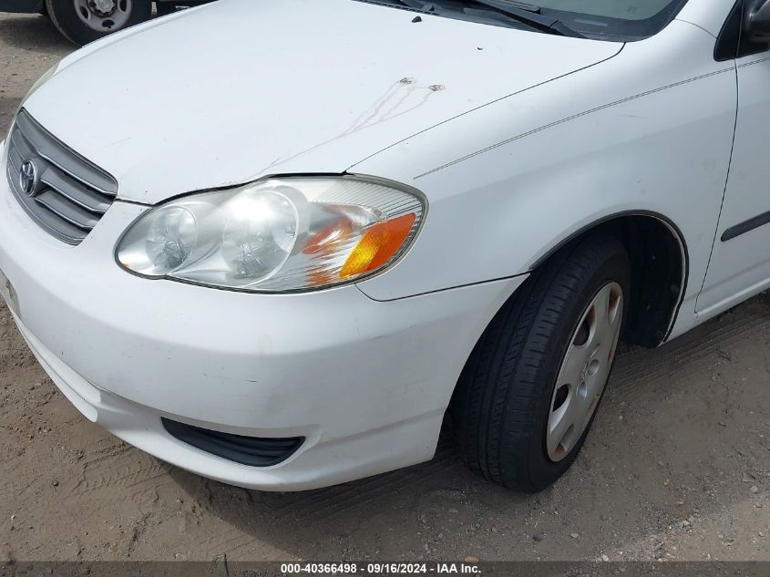 2003 Toyota Corolla Ce VIN: 1NXBR32EX3Z020337 Lot: 40366498