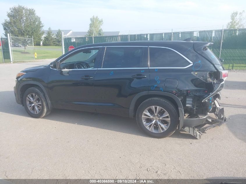 2015 Toyota Highlander Le/Le Plus VIN: 5TDBKRFH4FS173496 Lot: 40366598