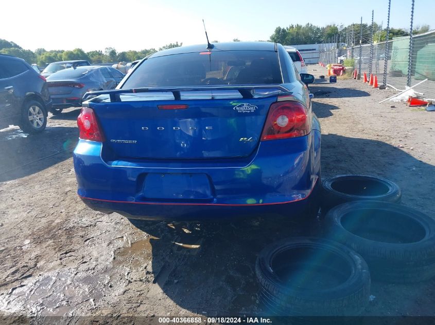 2012 Dodge Avenger R/T VIN: 1C3CDZBGXCN291246 Lot: 40366858