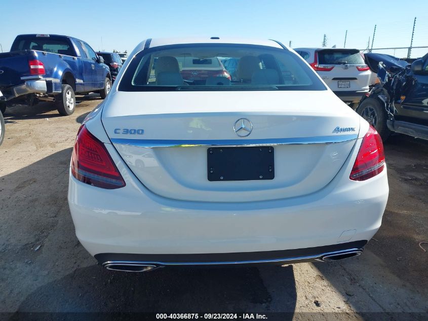 2019 Mercedes-Benz C 300 4Matic VIN: 55SWF8EB3KU316562 Lot: 40366875