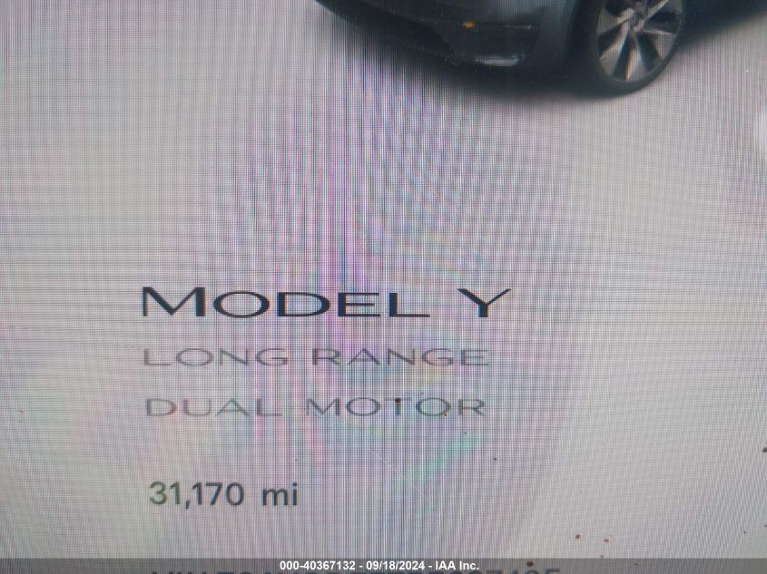 2023 Tesla Model Y Awd/Long Range Dual Motor All-Wheel Drive VIN: 7SAYGDEE7PF627495 Lot: 40367132