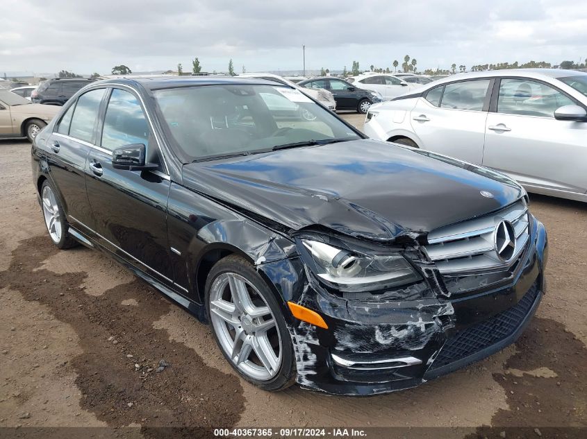 2012 Mercedes-Benz C 250 Luxury/Sport VIN: WDDGF4HB6CR223403 Lot: 40367365