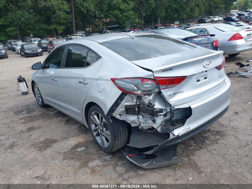 2017 Hyundai Elantra Limited VIN: 5NPD84LF9HH024703 Lot: 40367371