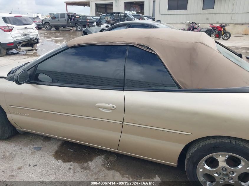 1999 Chrysler Sebring Jxi VIN: 3C3EL55H0XT205070 Lot: 40367414