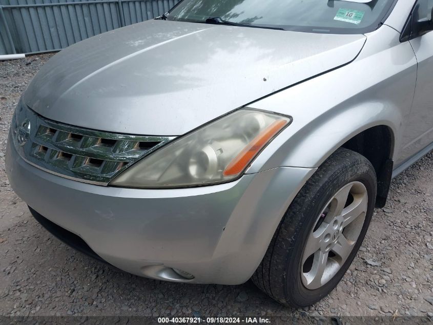 2004 Nissan Murano Sl VIN: JN8AZ08W74W307627 Lot: 40367921