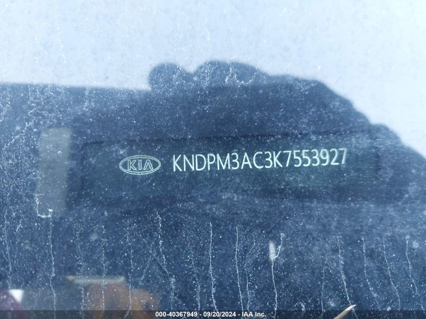 KNDPM3AC3K7553927 2019 Kia Sportage Lx