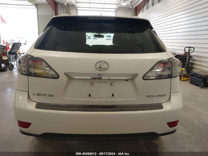 2010 Lexus Rx 350 VIN: 2T2BK1BA9AC020135 Lot: 40368012