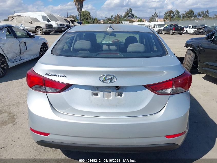 2016 Hyundai Elantra Se VIN: 5NPDH4AE5GH696721 Lot: 40368212