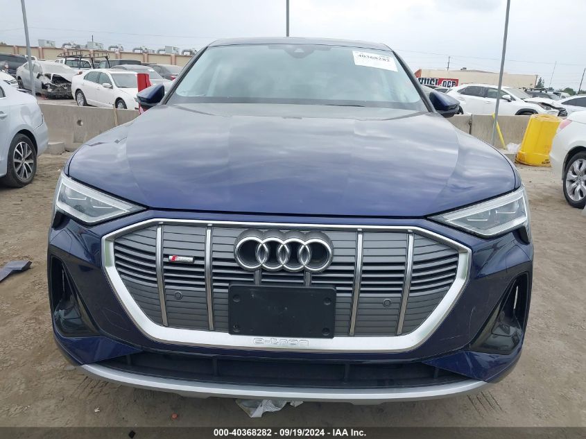 2022 Audi E-Tron Sportback Premium S Line Quattro VIN: WA11AAGE6NB019909 Lot: 40368282