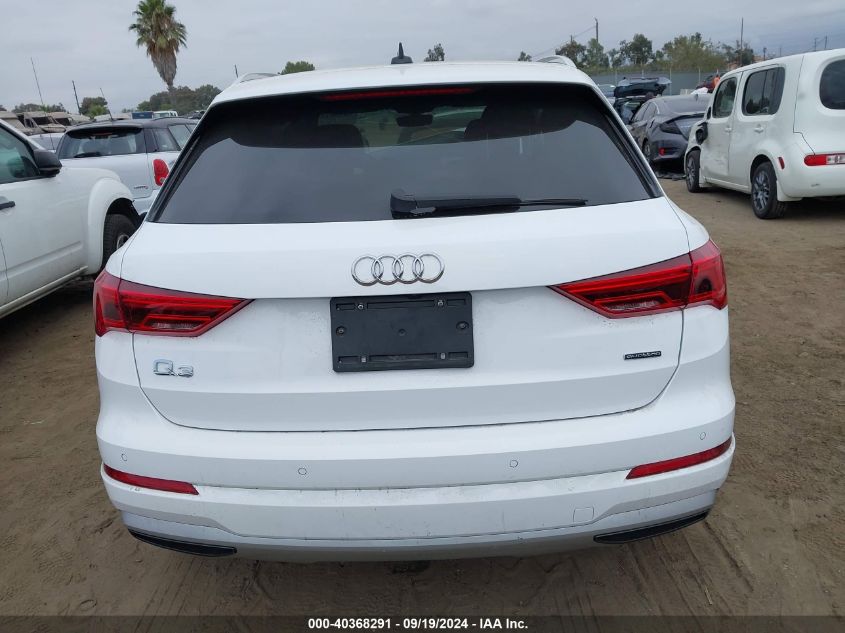 2021 Audi Q3 Premium 40 Tfsi Quattro Tiptronic VIN: WA1AUCF31M1113719 Lot: 40368291