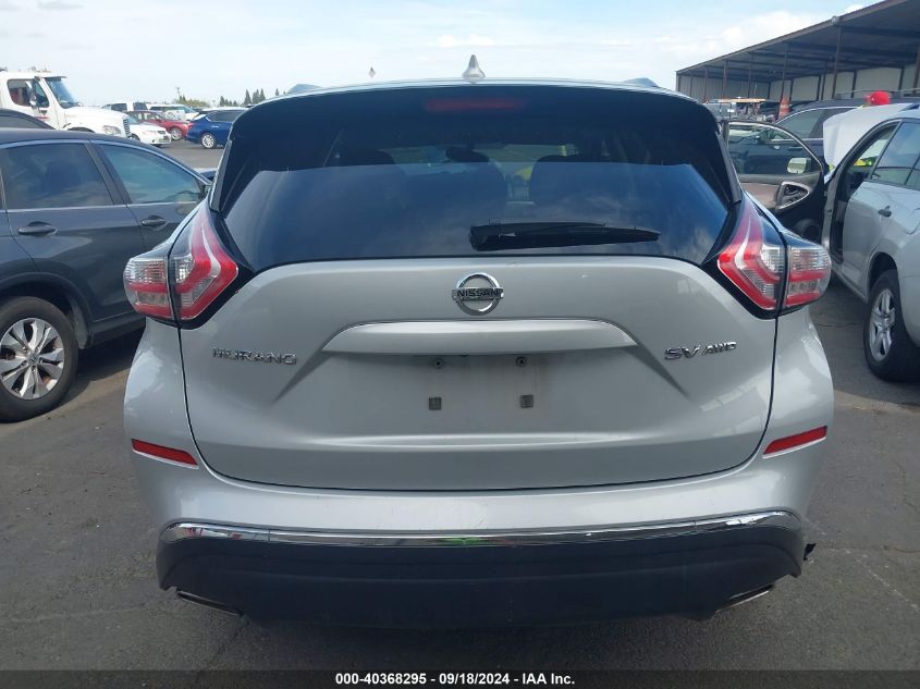 2018 Nissan Murano Sv VIN: 5N1AZ2MH2JN104981 Lot: 40368295