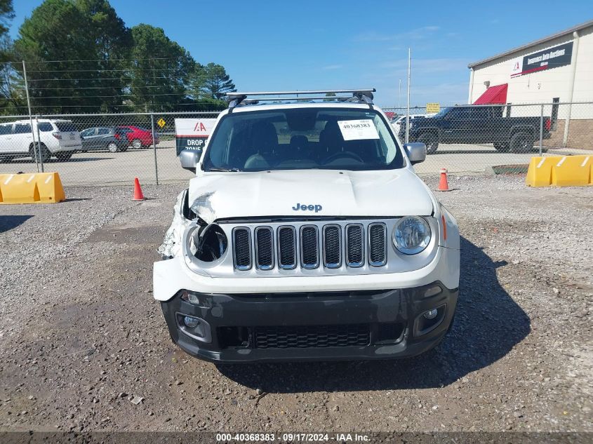 2017 Jeep Renegade Limited Fwd VIN: ZACCJADB6HPE55565 Lot: 40368383