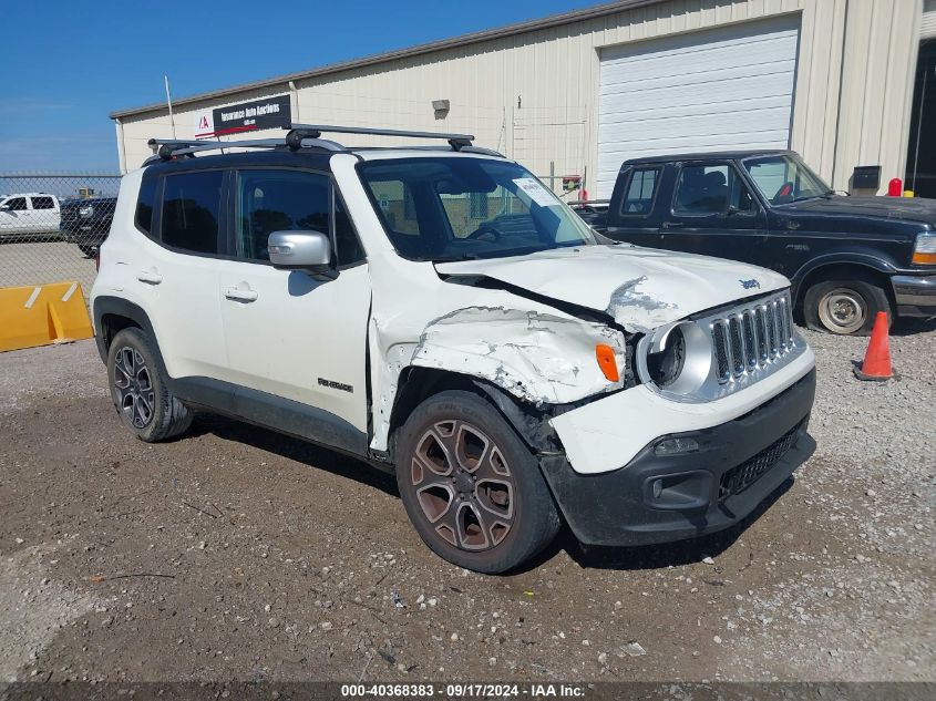 2017 Jeep Renegade Limited Fwd VIN: ZACCJADB6HPE55565 Lot: 40368383