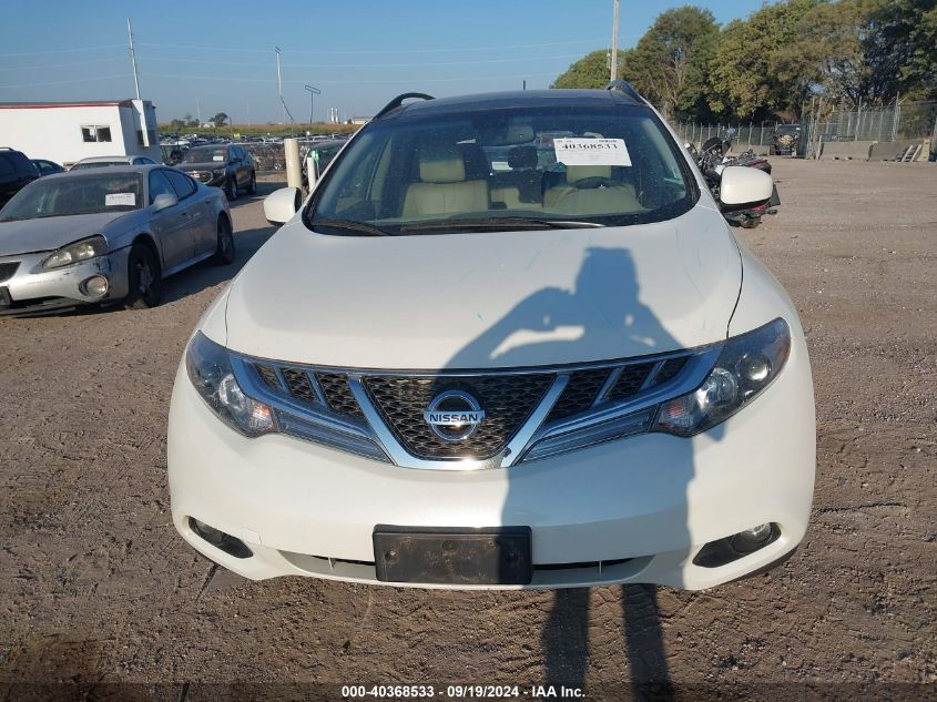 2013 Nissan Murano Sl VIN: JN8AZ1MW2DW307112 Lot: 40368533