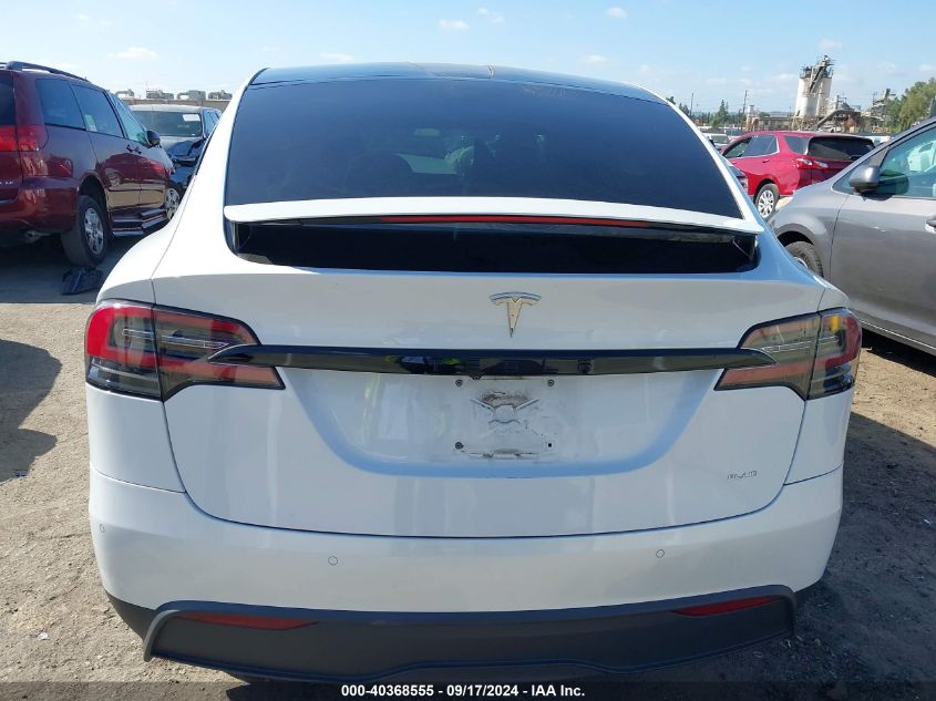 2022 Tesla Model X Plaid Tri Motor All-Wheel Drive VIN: 7SAXCBE63NF333142 Lot: 40368555