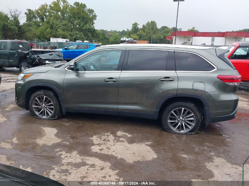 2019 Toyota Highlander Xle VIN: 5TDJZRFH0KS927821 Lot: 40368746