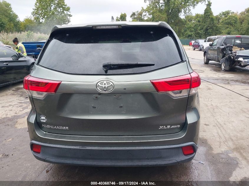 2019 Toyota Highlander Xle VIN: 5TDJZRFH0KS927821 Lot: 40368746